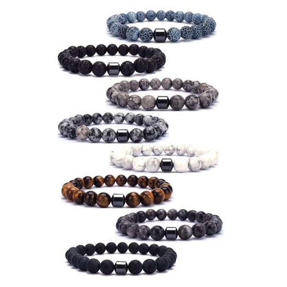 Hot Men Women Jewelry Pulsera Mujeres Natural Gemstone Bangles Healing Stone Bead Bracelets